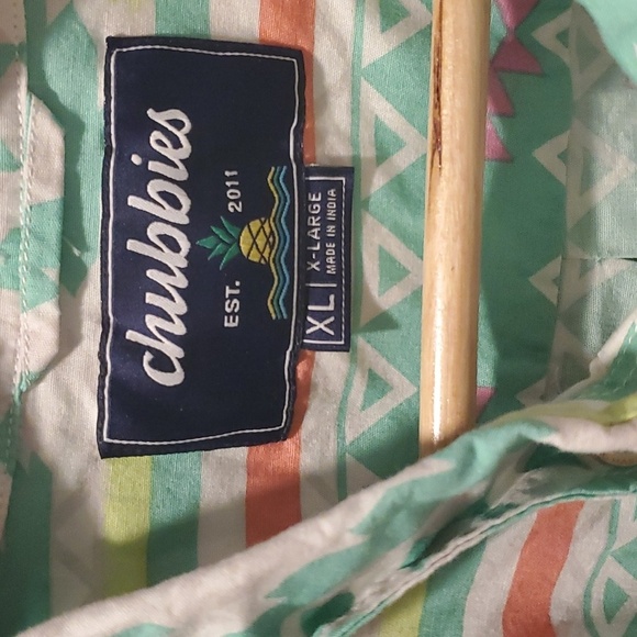 Chubbies Friday Shirt En Fuego Wild Button Down Size XL (#18) - Picture 3 of 6